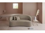 3-Sitzer "Dilara", beige, B:200cm H:87cm T:89cm, Struktur fein 100% Polyester);Samtoptik (100% Polyester);Bouclé (100% Polyester), LEGER HOME BY LENA GERCKE, Sofas, gerundete Rückenlehne und Front, in 3 Bezugsqualitäten