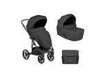 Kikkaboo Kinderwagen Amani 2 in 1 Babywanne, Sportsitz, Wickeltasche, Matratze schwarz