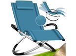 KESSER® Relaxliege Liegestuhl Gartenliege Gartenstuhl Klappstuhl faltbar Schwungliege Schaukelsessel ergonomische Relaxsessel wetterfest 180 kg Belastung 174 x 78 x 89 cm