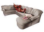 DOMO collection Wohnlandschaft "Papenburg, zeitlose Rückensteppung, elegante Formensprache, U-Form" in grosser Farbvielfalt, wahlweise mit Bettfunktion