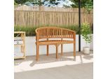 vidaXL Bananenbank 120 cm Massivholz Teak