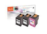 Peach HP 305 XL 3 Druckköpfe XL (2*bk, col) ersetzt HP No. 305XL, 3YM62AE*2, 3YM63AE für z.B. HP DeskJet 2700, HP Envy 6400 All-in-One, HP Envy 6020 (wiederaufbereitet)