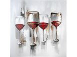 GILDE Wandbild »Hathi«, Wein, (1 St.), handbemalt