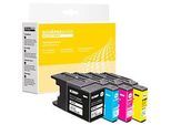 Schäfer Shop Select Tintenpatronen-Multipack, ersetzt Brother LC-1280XLVALBP, 4er-Pack, schwarz & farbig