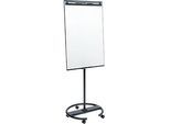 Mobiles Flipchart Legamaster Sketch Easy, magnetische Tafel, Rundfuss, inkl. Abschlageschale, B 680 x H 1050 mm, schwarz-weiss