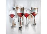 GILDE Wandbild »Hathi«, Wein, (1 St.), handbemalt