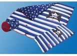 Daunenschlafsack & Daunenbettdecke OTTO KELLER "Capt'n Sharky", blau (blau, weiß), L:160cm, Bezug: 100% Baumwolle. Füllung: 60% Daunen, 40% Federn, Schlafsäcke