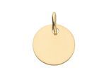 Anhänger mit Gravur ADELIA´S "Damen 333 Gold Gravurplatte Anhänger Ø 10 mm", gold, Schmuckanhänger, Damen, Gold, für Damen