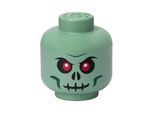 LEGO Storage head, small - Green Skeleton