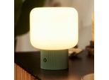 Lucande LED-Akku-Tischleuchte Katrin Palme, grün, Glas