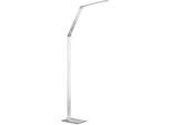 Fischer & Honsel Led-Stehleuchte , Alufarben , Metall, Kunststoff , 17x133x36 cm , 4-fach schaltbar, verstellbare Arme, Farbtemperaturwechsler , Lampen & Leuchten, Innenbeleuchtung, Stehlampen, Stehlampen dimmbar