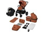 Lionelo Kinderwagenset , Cognac , 3-teilig , 62x115x94 cm , EN 1888 , Baby on Tour, Kinderwagen, Kombikinderwagen