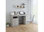 vidaXL Schreibtisch Betongrau 140x50x76 cm Holzwerkstoff