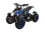 Elektro-Kinderquad Cobra, 800 Watt, bis 24 km/h, ab 8 Jahren, Federung, 3x 12V-Akku, Scheibenbremsen (Blau/Schwarz)