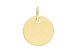 Anhänger mit Gravur ADELIA´S "Damen 333 Gold Gravurplatte Anhänger Ø 10 mm", gold, Schmuckanhänger, Damen, Gold, für Damen