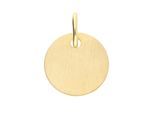 Anhänger mit Gravur ADELIA´S "Damen 585 Gold Gravurplatte Anhänger Ø 10 mm", gold, Schmuckanhänger, Damen, Gold, für Damen