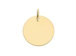 Anhänger mit Gravur ADELIA´S "Damen 333 Gold Gravurplatte Anhänger Ø 14 mm", gold, Schmuckanhänger, Damen, Gold, für Damen