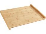 Schneidebrett WENKO "Modell Bambus", beige (natur), B:45cm H:1,5cm L:35cm, Bambus, Schneidebretter, Schneidebrett, Küchenbrett mit Anlegekante, rutschsicher, grosse Schneidfläche