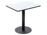Bistrotisch Paperflow Mezzo, melaminharzbeschichtete MDF-Platte, Stahlgestell, B 600 x T 800 x H 750 mm, weiss/mattschwarz