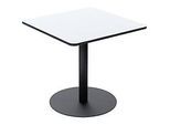 Bistrotisch Paperflow Mezzo, melaminharzbeschichtete MDF-Platte, Stahlgestell, B 800 x T 800 x H 750 mm, weiss/mattschwarz
