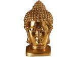 Xxxl Buddhakopf , Goldfarben , Kunststoff , Buddha , 27x47x25 cm , stehend , Dekoration, Dekofiguren & Skulpturen, Buddha-statuen