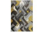 Xxxl Webteppich , Grau, Dunkelgelb , Textil , Abstraktes , rechteckig , 200x290 cm , Reach, AZO-frei, Oeko-Tex® Standard 100 , für Fußbodenheizung geeignet, Fasern thermofixiert (heatset) , Teppiche und Böden, Teppiche, Webteppiche