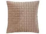 Novel Zierkissen , Taupe , Uni , Füllung: Polyester,Polyester , 45x45 cm , pflegeleicht , Heimtextilien, Wohntextilien, Kissen, Zierkissen