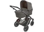 ABC Design Kinderwagen , Dunkelgrau , Textil , 63x118x95.5 cm , EN 1888 , Feststellbremse, Fußstütze abklappbar, Federung, kugelgelagerte Räder, Verdeckung abnehmbar, 5-Punkte-Gurt, für Babyschale geeignet, Griff in Lederoptik, Transportsicherung, Sitz umsetzbar, abnehmbarer Schutzbügel , Baby on Tour, Kinderwagen, Kombikinderwagen