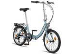 Licorne Bike Fold Premium Klapprad Stil:V-Bremse;Farbe:Türkisblau