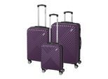 Trolley-Set "Kingston" 3-tlg. - lila