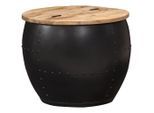 vidaXL Couchtisch Rund 53×43 cm Massivholz Mango