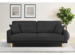 Home affaire 3-Sitzer "TRIPLO optionale Schlafsofa mit Bettkasten, Masse B/T/H: 215/100/89 cm" Wahlweise Bettfunktion - Liegefläche 145x191 cm, Rücken-, Zierkissen