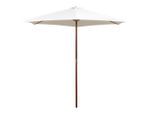 vidaXL Sonnenschirm 270×270 cm Holzstange Cremeweiß