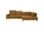 Welnova Ecksofa , Currygelb , Textil , Uni , Ottomane rechts, L-Form , 300x216 cm , Made in Eu , Typenauswahl, Stoffauswahl, seitenverkehrt erhältlich, Hocker erhältlich, Rücken echt , Wohnzimmer, Sofas & Couches, Wohnlandschaften, Ecksofas