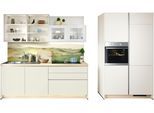Küche KOCHSTATION "KS-Tokio, NEU wahlweise mit Kochfeldabzug und weiteren E-Geräten", beige (küche: natur, korpus: magnoliafarben, arbeitsplatte: wildeiche nachbildung), B:340cm T:60cm, Komplettküchen-Sets, vormontiert, wahlweise mit Beleuchtung & E-Geräten, Breite 340 cm