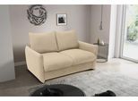 Schlafsofa DOMO COLLECTION "700023 Schlaffunktion, Federkern, 2-Sitzer, stabile Liegefläche", beige, B:165cm H:95cm T:100cm, 95% Polyester, 5% Nylon, Sofas, Schlafsofa, Sitzflächen einzeln ausklappbar zum Schlafen, Relaxen und Entspannen
