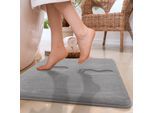 Paco Home Badematte »Corby 255, Memory-Schaum Effekt«, rutschhemmend beschichtet, fussbodenheizungsgeeignet, Badteppich, Uni Farben
