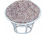 Rattanstuhl HOME AFFAIRE, rosa (weiß, rose), Ø110cm, Stühle, Rattanstuhl, aus handgeflochtenem Rattan