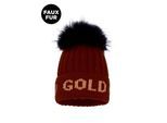 Goldbergh hodd beanie faux pom muts ws dames