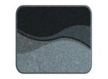 Grund Bidet-Vorleger , Anthrazit , Textil , Wellen , rechteckig , 40x50 cm , Oeko-Tex® Standard 100, Made in Europe , Heimtextilien, Badtextilien, Badematten