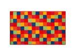 Grund Badematte , Multicolor , Textil , Karo , rechteckig , 65x115 cm , Oeko-Tex® Standard 100, Made in Europe , Heimtextilien, Badtextilien, Badematten