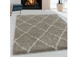 Ayyildiz Teppiche Hochflor-Teppich »ALVOR 3401«, rechteckig, 50 mm Höhe, Shaggy, Langflor, Läufer, pflegeleicht, Wohnzimmer