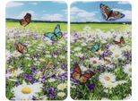 Maximex Herd-Abdeckplatte »Universal Modell Sommerwiese«, (Set, 2 tlg.), Herdabdeckung für alle Herdarten, kratzfest, mit rutschfesten Füssen