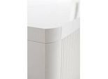 Rolladenschrank, B 1100 x T 415 x H 2040 mm, abschliessbar, ohne Fachböden, High Impact Polystyrol, weiss/schwarz