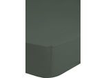 Spannbettlaken HIP "Hip in Gr. 90x200, 140x200 oder 180x200 cm", grün (olive), B:180cm L:220cm, Satin, Obermaterial: 100% Baumwolle, Bettlaken, Spannbettlaken, 100% Baumwolle, Mako-Satin, Rundumgummi, bis 25 cm Höhe