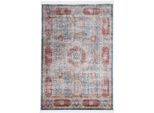 Teppich CARPETFINE "Mora", blau, B:160cm H:7mm L:230cm, Polypropylen, Teppiche, Teppich