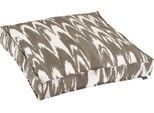 Bodenkissen H.O.C.K. "Amarador", grau (taupe, braun, gemustert), B:60cm H:10cm L:60cm, Polyacryl (dralon), Dekokissen_Sitzkissen_Kissenhüllen, in Batik-Optik