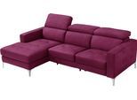 Ecksofa EGOITALIANO "Matt, erstklassiger Sitzkomfort, aufwendige Detailverarbeitung, L-Form", pink (fuchsia), B:247cm H:100cm, Sofas, Ecksofa, mit verstellbaren Kopfteilen zum Relaxen