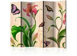 artgeist Paravent , Multicolor , Holz, Textil , Kiefer , massiv , Vintage , 225x172x3 cm , Motiv auf Vorder- und Rückseite , Kleinmöbel