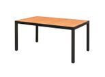 vidaXL Gartentisch Braun 150x90x74 cm Aluminium und WPC